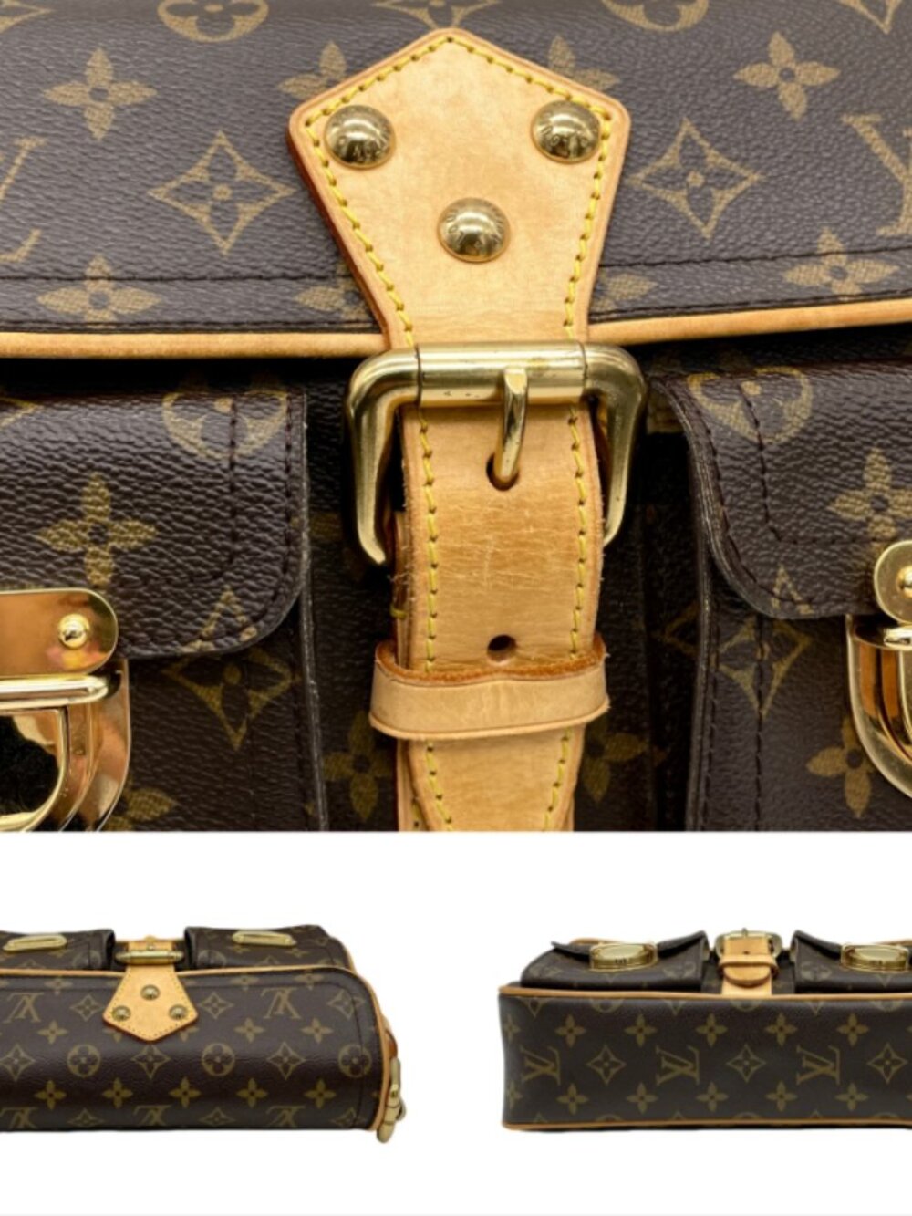 Louis Vuitton 2006 Hudson PM Monogram Canvas Shoulder Bag Made in France - Picture 4 of 11